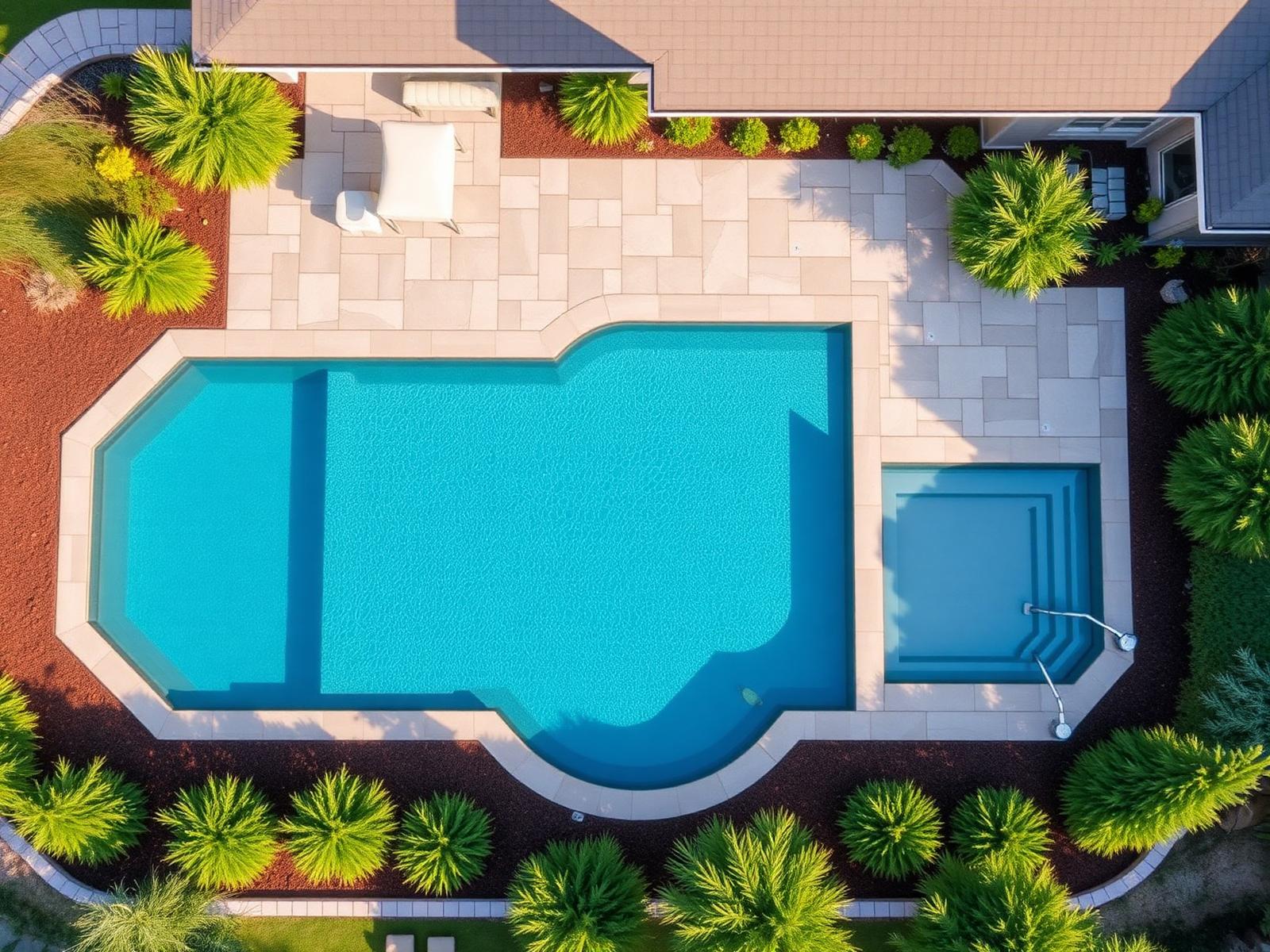 Luxury pool aerial